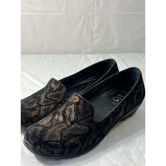 Dansko Olivia women's Bronze Black Snake Suede Slip On Shoes Size 9.5 - Picture 16 of 16